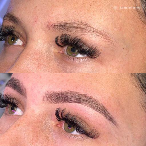 eyebrow tint before and after