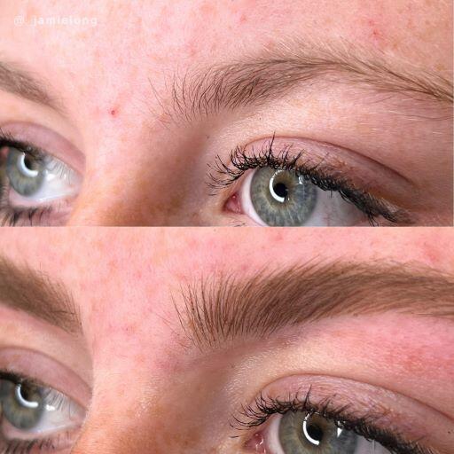 eyebrow tint before and after