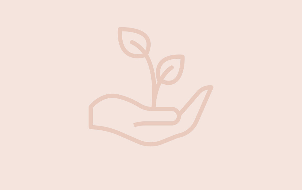 Icon of hand holding a plant