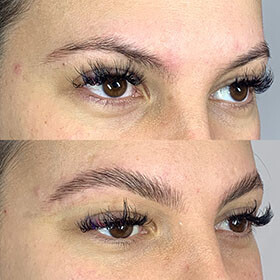 eyebrow lamination before and after