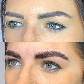 brow lamination treatment before and after