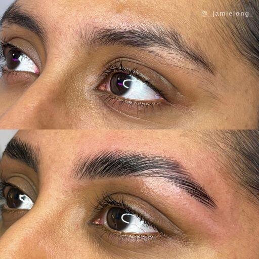 eyebrow tint before and after